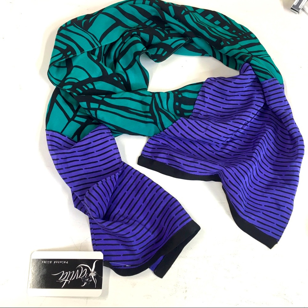 Kavita Hand Dyed Long Silk Scarf